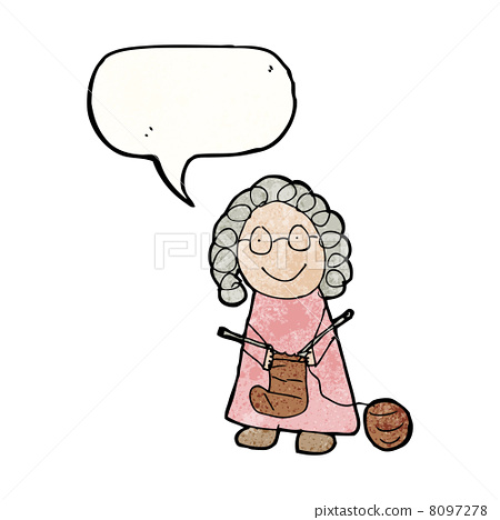 图库插图: childs drawing of a grandmother