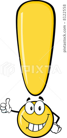 插图素材: yellow exclamation mark giving a thumb up