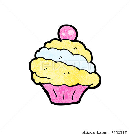 图库插图: cartoon cup cake