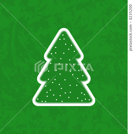 green paper cut-out christmas tree