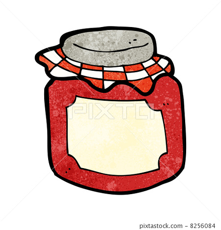 图库插图: cartoon jam jar