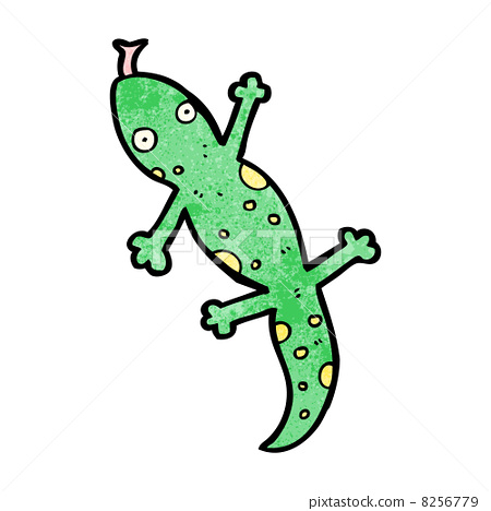 图库插图: cartoon lizard