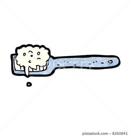 stock illustration: cartoon tooth brush