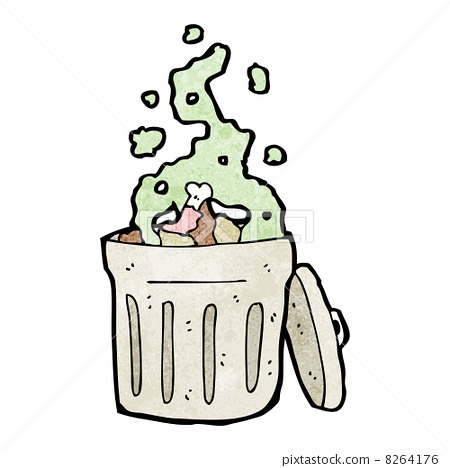 smelly rubbish bin cartoon