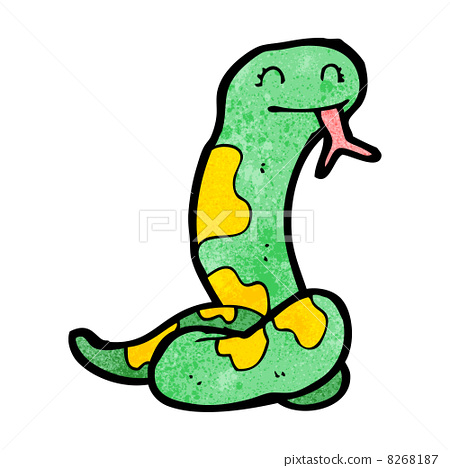 插图素材: cartoon hissing snake