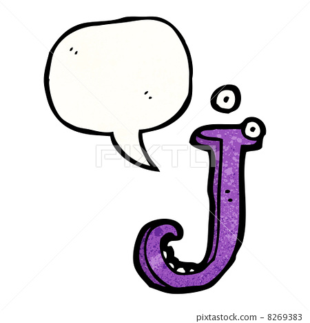 cartoon letter j