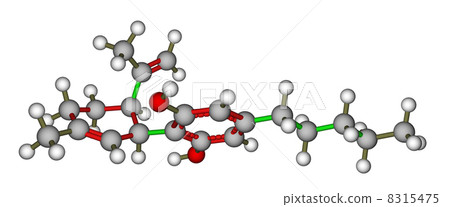 插图素材: cannabidiol molecular model