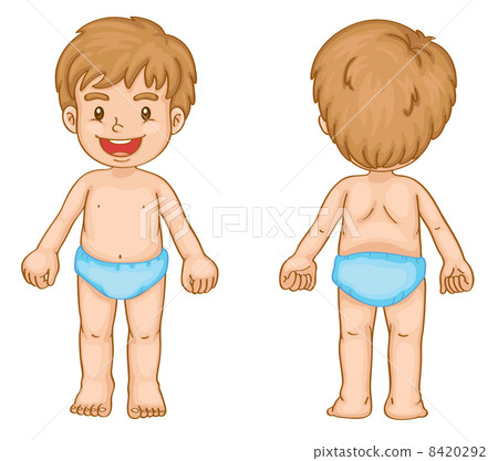 图库插图: boy body parts