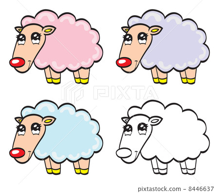 cute cartoon baby sheep