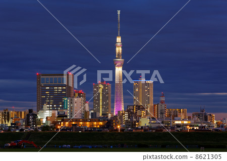 东京 东京晴空塔 照片 东京天空树点亮·雅和天空 首页 照片 日本风景