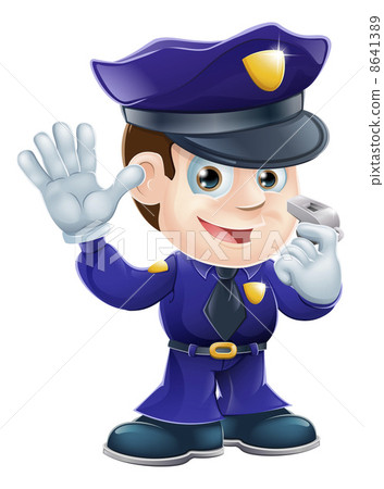 图库插图: policeman character cartoon illustration