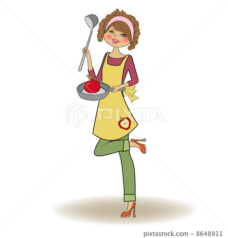 插图素材: woman cooking