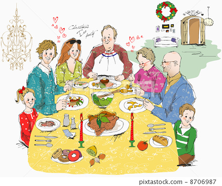 christmas dinner with family 8706987