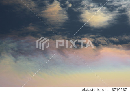 stock photo: altostratus clouds, glowing clouds, cloud