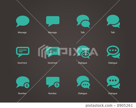 插图素材: message bubble icons.