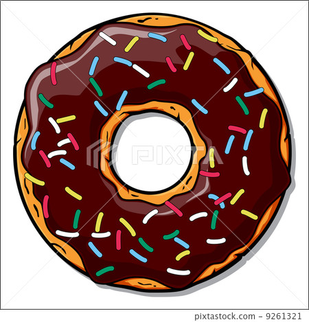 图库插图: cartoon donut illustration.