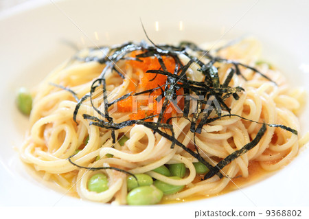 图库照片: japanese pasta mentaiko spaghetti