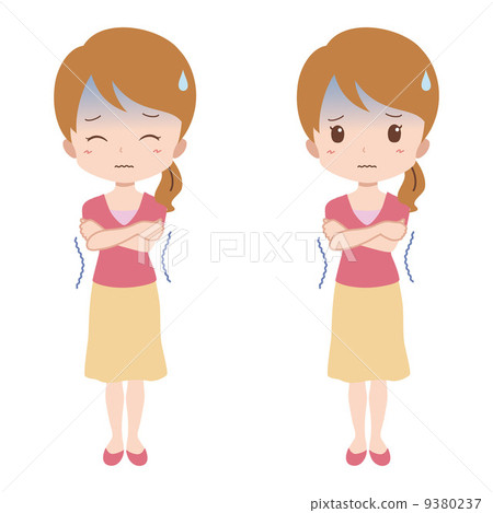冻得发抖 stock 插图 _皮皮网 冻得发抖 stock 插图