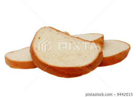 a loaf of white bread,aloafofbread 图库照片: loaf pieces bread isolated on white background