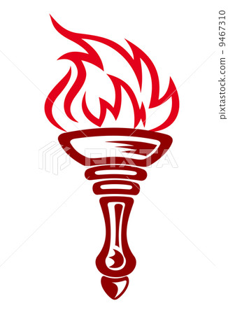 图库插图: burning torch