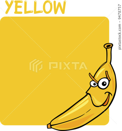 图库插图: color yellow and banana cartoon