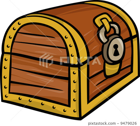 插图素材: treasure chest clip art cartoon illustration