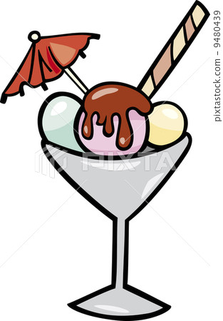 stock illustration: ice cream clip art cartoon illustration