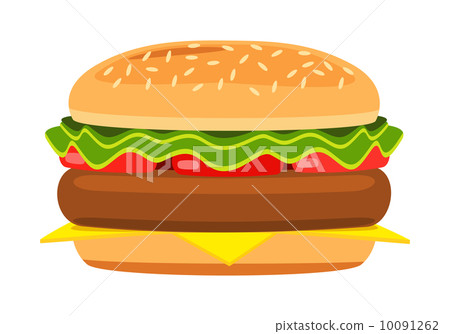 cartoon hamburger 10091262