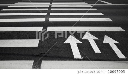 pedestrian crossing with road marking