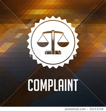 complaint concept on triangle background. 10153336