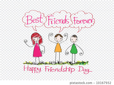 图库插图: happy friendship day and best friends forever idea