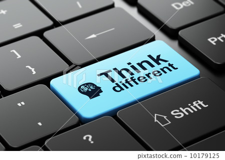 图库插图: education concept: head finance symbol and think