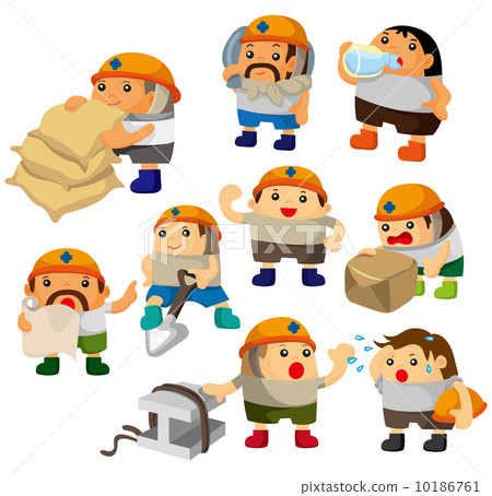 cartoon worker icon