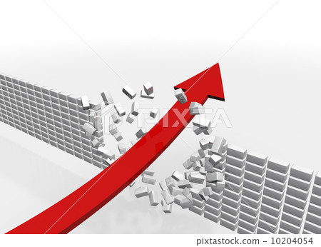 stock illustration: arrow, breakthrough, arrows