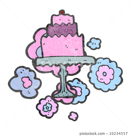 cartooncake,cartoonhero 图库插图: decorative cartoon cake