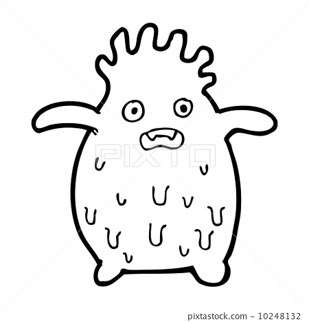 stock illustration: cartoon funny slime monster