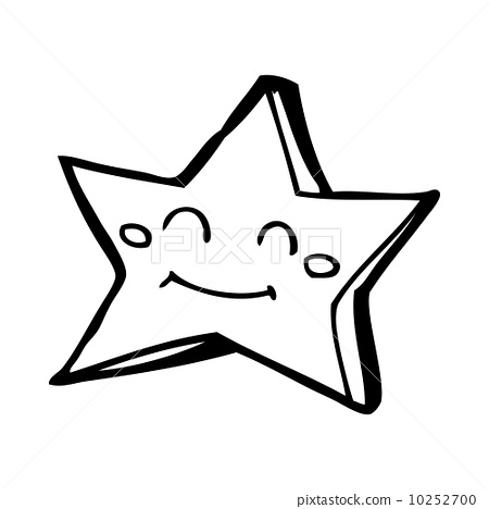 插图素材: cartoon happy star character