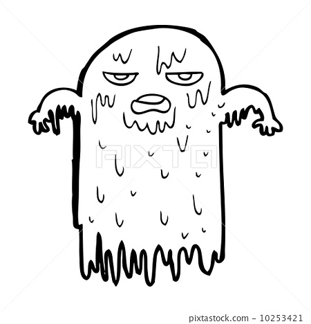 图库插图: cartoon slimy ghost
