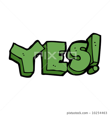 cartoon yes symbol