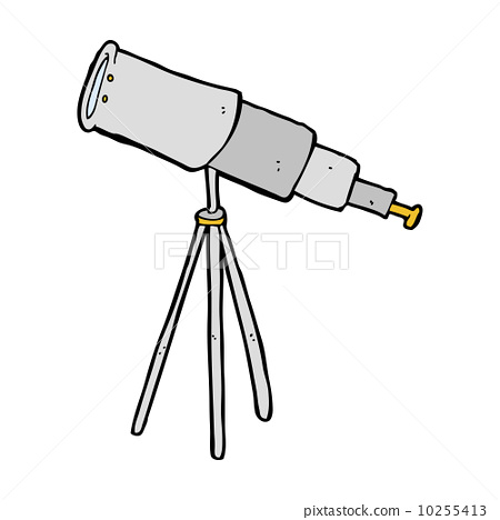 插图素材: cartoon telescope