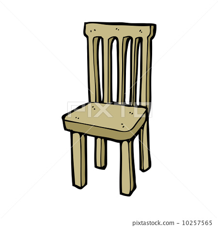 图库插图: cartoon wooden chair