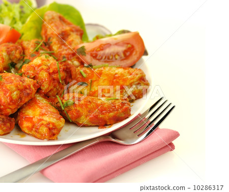 chicken wing,minced pork 图库照片: buffalo chicken wing