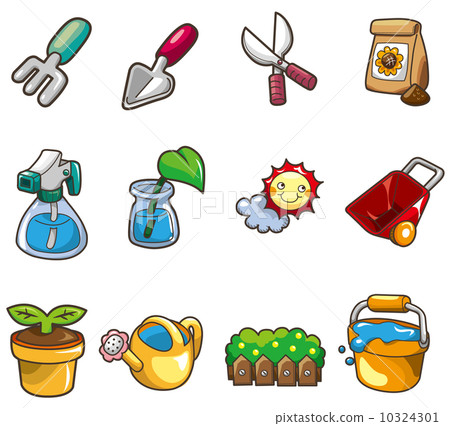 cartoon gardening icon