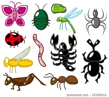 插图素材: cartoon insect icon