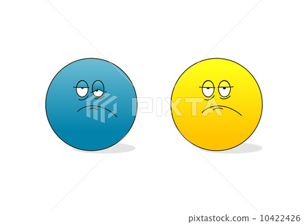图库插图: sad and tired emoticons