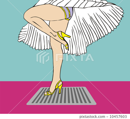 Marilyn Monroe Legs Style With Flying Dress Pixta