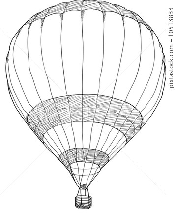 Hot Air Balloon Vector Sketch Up Line Eps Pixta