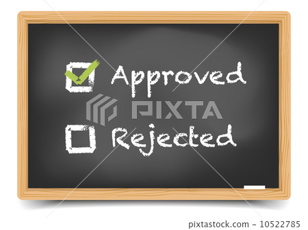 插图素材 blackboard approved rejected