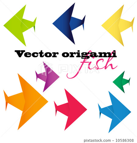 图库插图: angelfish origami vector illustration