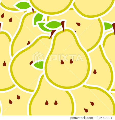 插图素材: pears vector illustration seamless pattern